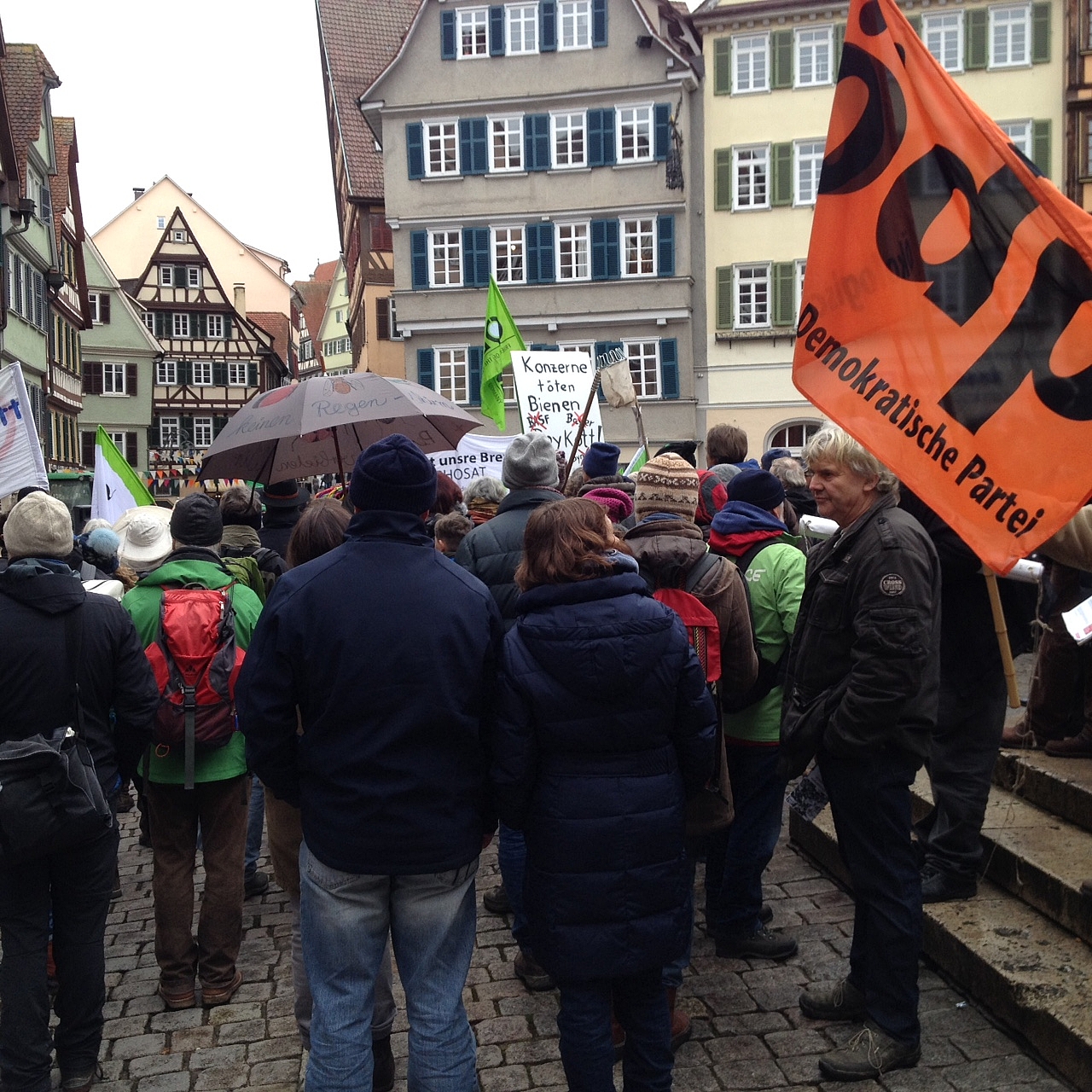 ÖDP Baden Württemberg Demonstration "Wir haben es satt" in Tübingen