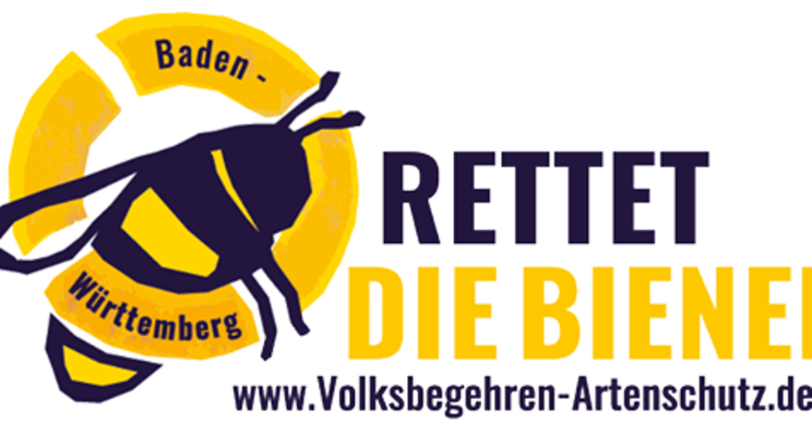 Logo Volksbegehren Artenschutz "Rettet die Bienen!"